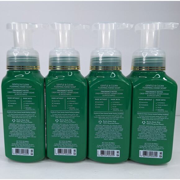 4 Tree Farm Gentle Foaming Hand Soap Wash 8.75 oz ea Pine Cedar Bath Body Works - Picture 2 of 5